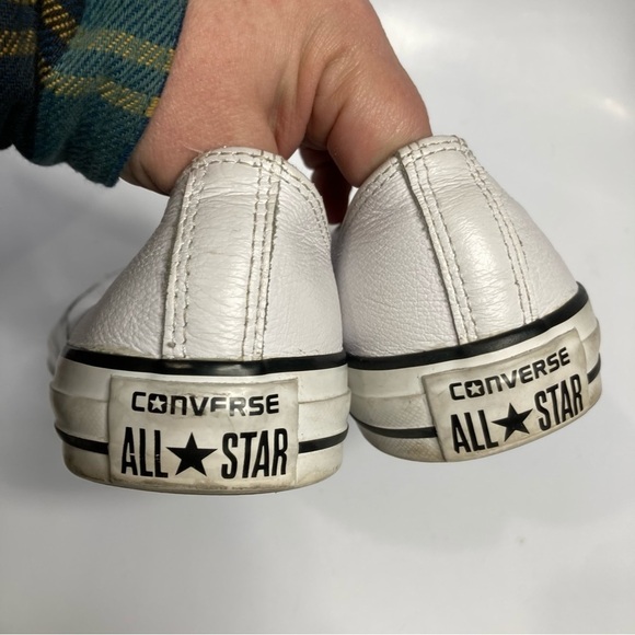 Converse white leather sneakers unisex sizing - Picture 4 of 7